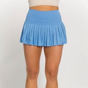 GOLD HINGE Pleated Tennis Skirt | Color: Olympic Blue | Size Medium
